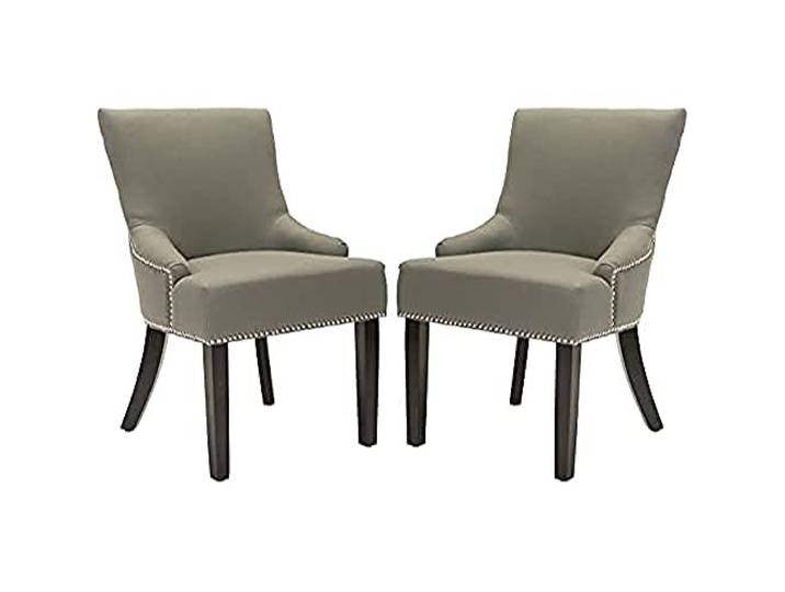 Safavieh Set of 2 Wooden Dining Chairs, in Grey and Blue