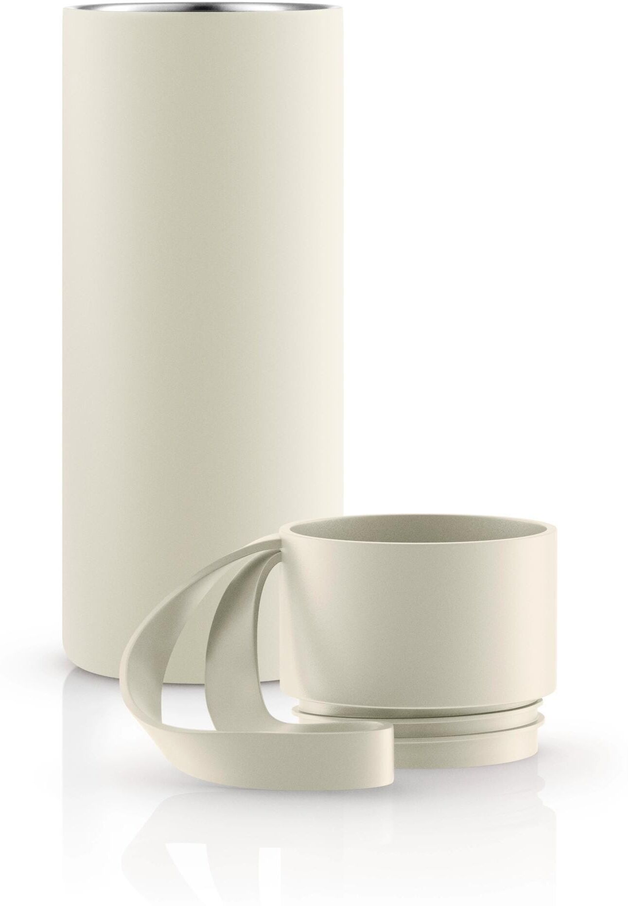 Thermobecher EVA SOLO "To Go 350 ml", beige, Trinkgefässe, Ø 7cm x 20cm, 350ml, Edelstahl, Kunststoff, Thermobecher, B:8cm H:20cm Ø:7cm beige Ø 7cm x 20cm, 350ml