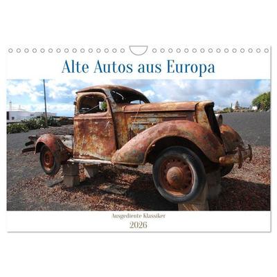 Alte Autos aus Europa (Wandkalender 2026 DIN A4 quer), CALVENDO Monatskalender