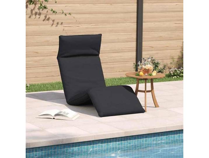 Noir Transat ergonomique - - Chaise longue pliante noir 175x54x8 5 cm tissu oxford Siège d'extérieur -(1parcel)5134