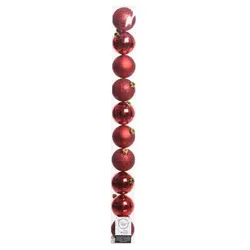 Christmas Decorations 10 Weihnachtskugeln 6cm Kunststoff Glitzer Christbaumschmuck Christbaumkugeln