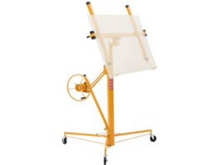VEVOR Plattenheber bis max. 68 kg, 3353 mm Höhe, Gipskartonheber mit verstellbarem Teleskoparm, Rigipsplatten, Trockenbau-Heber, Panelheber, Hebezeug, Werkzeuge, für Decken- & Wandmontage (Gelb)