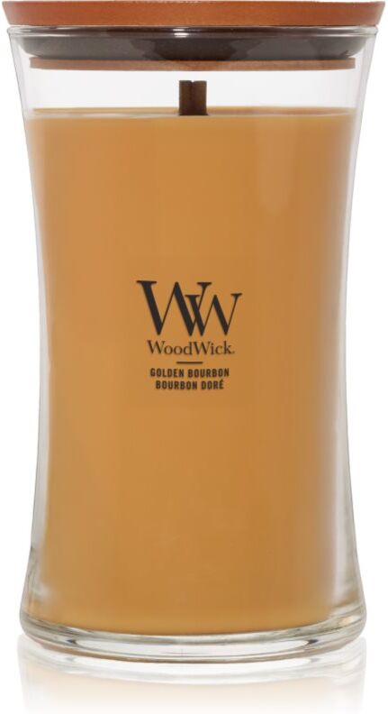 Woodwick Opulent Wood Golden Bourbon scented candle with wooden wick (hearthwick) 609.5 g