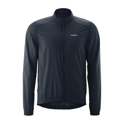 Windbreaker GONSO "Adventure Jacket Wind M", Herren, Gr. XL, blau (nachtblau), 90% Polyamid, 10% Polyester, Jacken Windbreaker, Herren Windjacke, leichte u. winddichte Fahrradjacke, geringes Packmaß