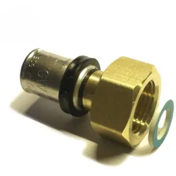Sanpro THPRESS Pressfitting Verschraubung mit IG Überwurfmutter, Größe 20x2 - Gewinde 1/2"