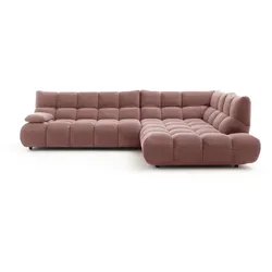 Sormani Ecksofa Cesena Cord Rosa Altrosa