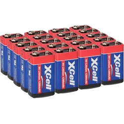 20x XCell Lithium 9V Block Batterie 1200mAh für Rauchmelder - passend für Rauchmelder & Sicherheitstechnik