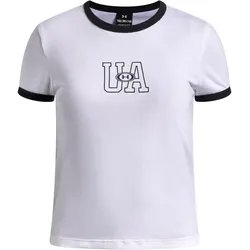 UNDER ARMOUR Ringer T-Shirt Mädchen 100 - white/black/black S (127-137 cm)