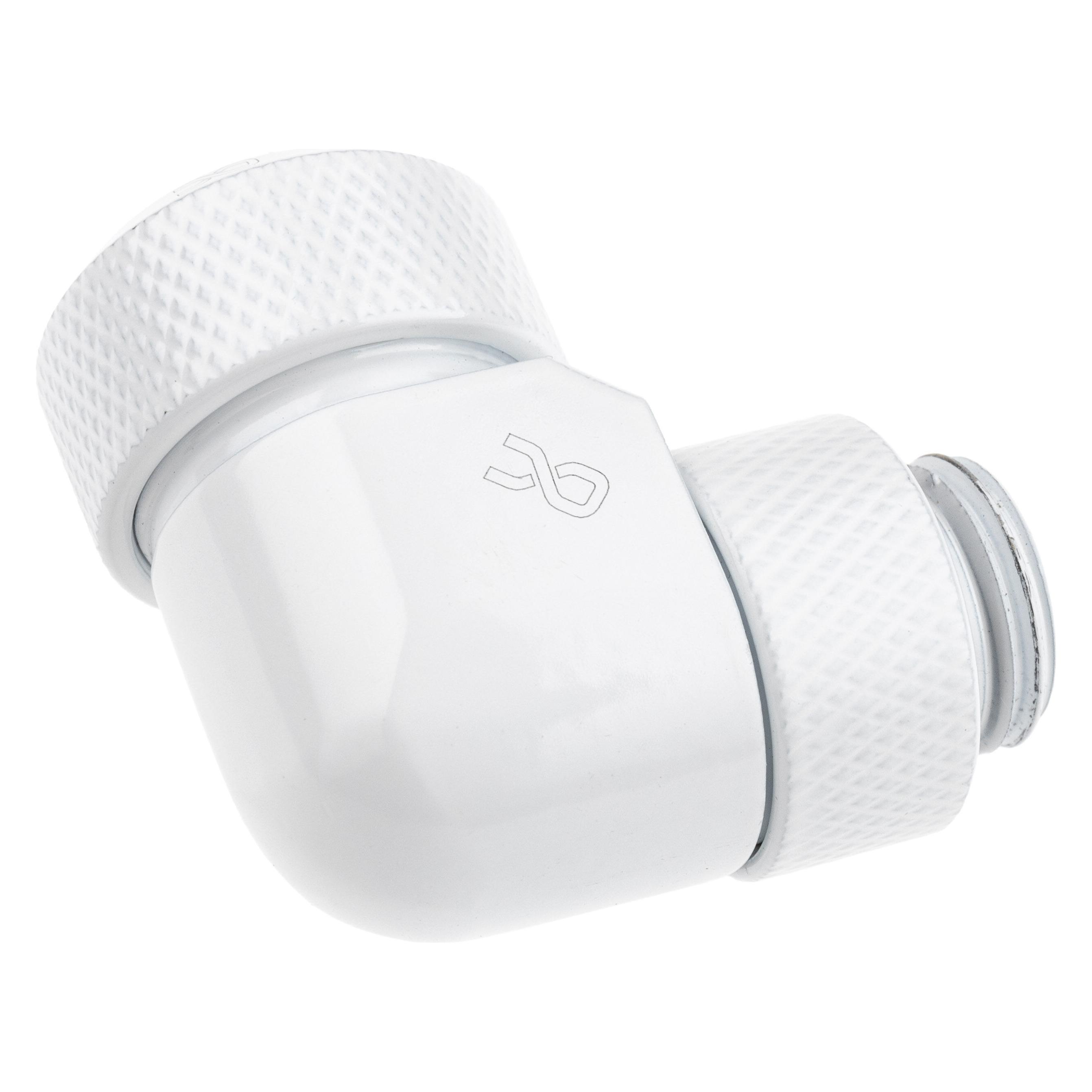 Alphacool ANS Eiszapfen 13mm HardTube Anschraubt??lle 90?? drehbar G1/4 - White (17620)
