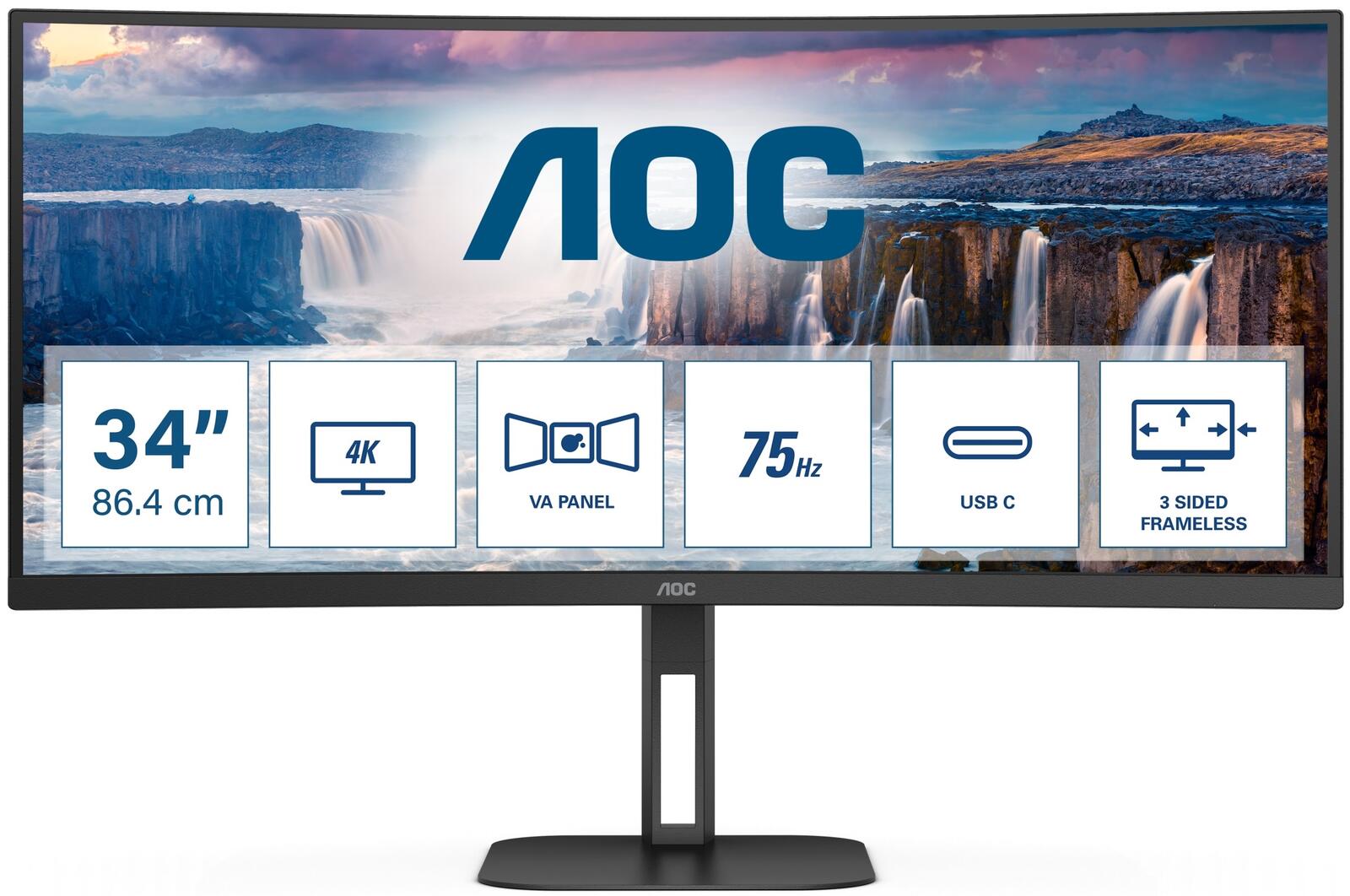 AOC CU34V5C/BK Curved Monitor 86,4 cm (34 Zoll)