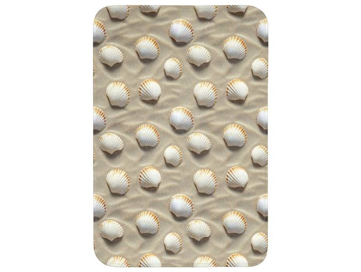 BADEMATTE Muscheln - Sand - Maritim Rutschfest 60x90 cm