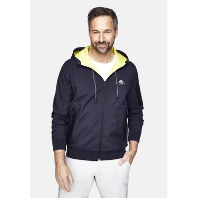 Outdoorjacke NEW CANADIAN, Herren, Gr. L, blau (dunkelblau), 100% Polyester, bedruckt, normal, ohne Ausschnitt, Jacken Outdoorjacke, mit trendigem Kontrastfutter