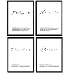 POSTER Set mit 4 Definitionen von meinen Freund Paar Jahrgang A4 Rahmenlos