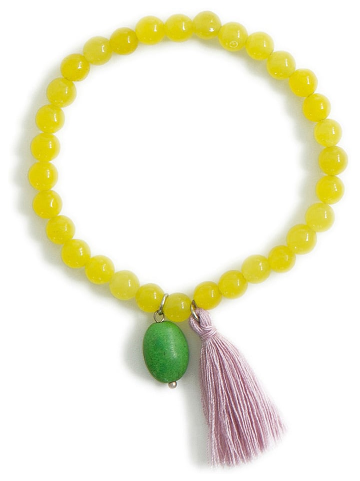 Overbeck and Friends Armband "Hope" in Gelb - Ø 6 cm - onesize