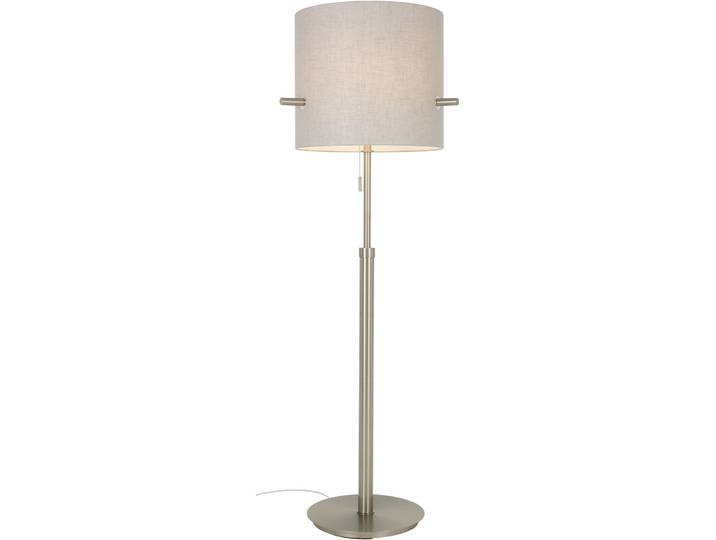 Stehlampe Roana nickel Metall/ Stoff H 180 cm
