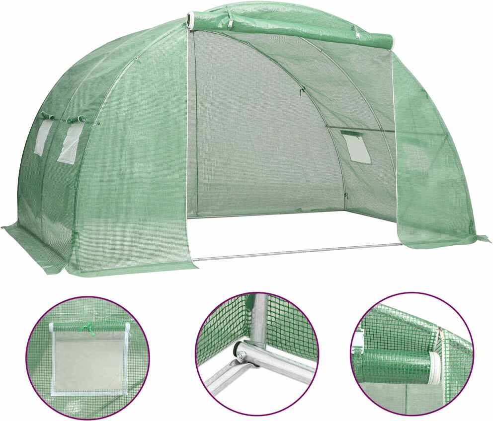 vidaXL Serre 8 m² 2x4x2 m