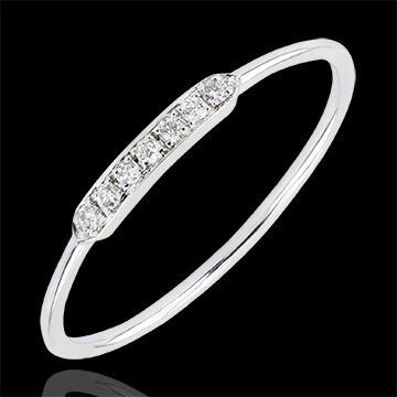 Edenly Verlobungsring Vielfalt - Equillibrio - 9 Karat WeiÃŸgold und Diamanten