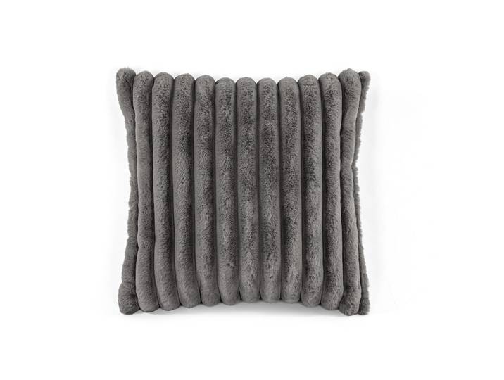 Dekokissen Tiseco Rabbit Stripe gefüllt 45 x 45 cm , grau, 1 Stk., Obermaterial: 100% Polyester, Dekokissen_Sitzkissen_Kissenhüllen, Dekokissen