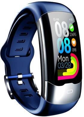 CaseAndConnect SPOVAN H02 Smart Fitness Tracker Health Monitoring Smartwatch With Blood Oxygen Sleep Tracking IP68 blue