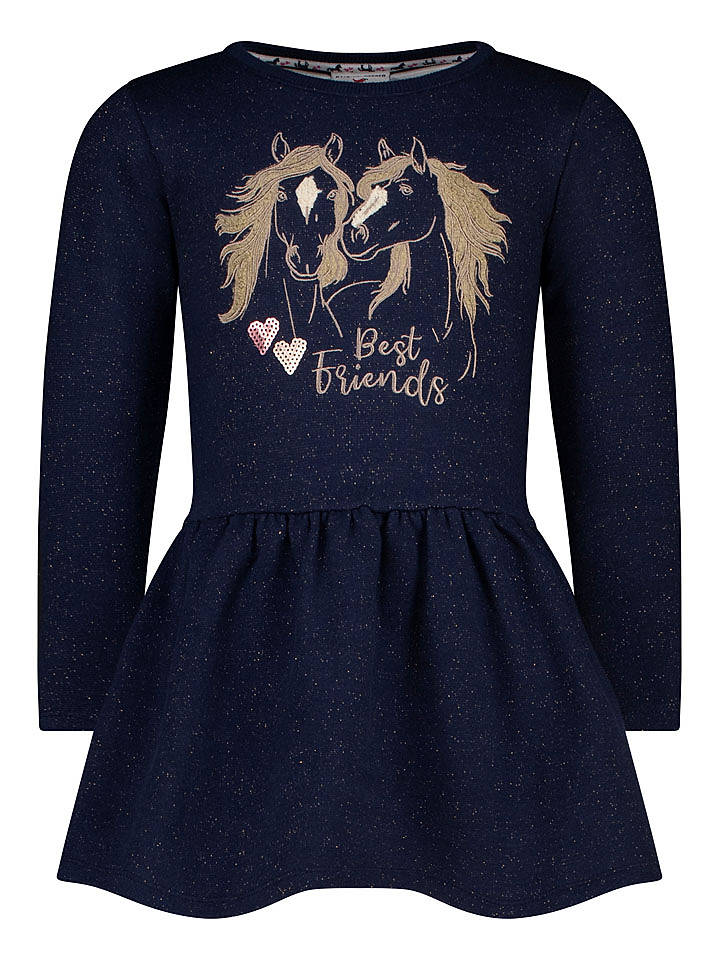 Salt and Pepper Kleid in Dunkelblau - 110