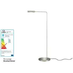 FLO Lounge Stehlampe nickel gebürstet
