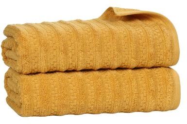 Blue Nile Mills Zero Twist Cotton 2-Piece Bath Sheet Set - Oversized Waffle Textured Stripe Extra Large Bath Towels