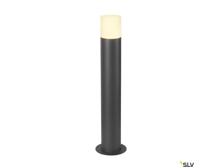 SLV Stehleuchte GRAFIT 60 / Außen-Beleuchtung für Wege, Wände, Eingänge, LED Outdoor Garten-Lampe / E27 IP44 11W anthrazit