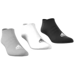 adidas Thin and Light No-Show Socken 3er Pack - weiß/grau/schwarz