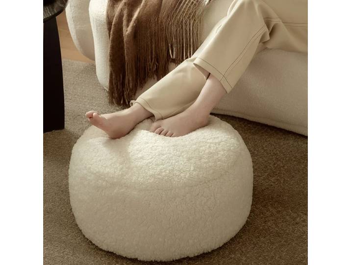 Siège hypothécaire ami Rond en Laine d'Agneau, Siège de Luxe Confortable et Confortable pour Salon, Chambre à Coucher, délégations, Table à Thé