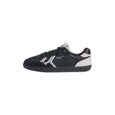 Trainingsschuh PEPE JEANS "Trainer BALL ROAD M", Herren, Gr. 40, schwarz, 50% Spaltleder, 45% COW SUEDE, 5% Polyurethan, Schuhe