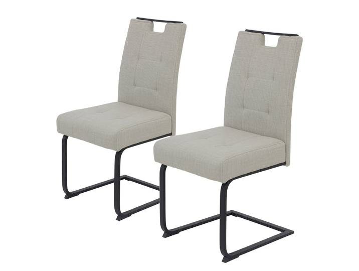 Chaises cantilever Vienne 2 pièces 48 x 99 x 61cm Beige/Beige