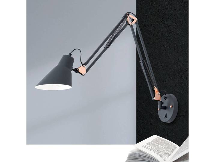 ORION Wandlampe Bachelor, dimmbar, schwarz, für Wohn- / Esszimmer, Metall, Modern, Wandleuchte, Wandlampe Innen