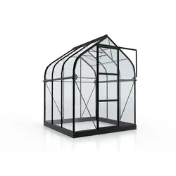 Vitavia Gewächshaus Orion 3800 inkl. 1 Dachfenster - 3,8 m2-schwarz