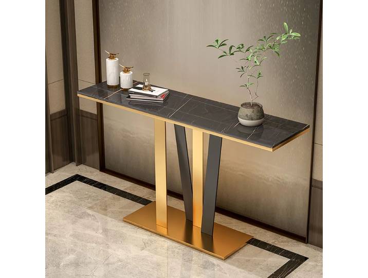 Tables consoles simples pour entrée, design de luxe vintage, tables consoles italiennes uniques pour couloir, console d'entrée pour salon