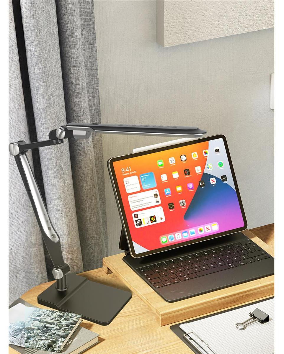 Paper Flow LED bureaulamp en nachtlamp voor volwassenen, zwart