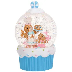 Gingerbread Snow Globe Water Spinning blau