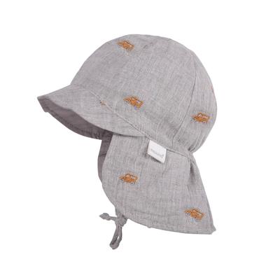 Schirmmütze MAXIMO, Jungen, Gr. 47, graumeliert, auto, Web, Baumwolle, unifarben, Mützen, graumeliert, Auto-Stickerei, Musselin, zum Binden