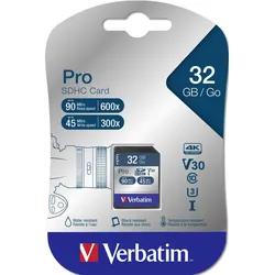 Verbatim SDHC Karte Pro     32GB Class 10 UHS-I