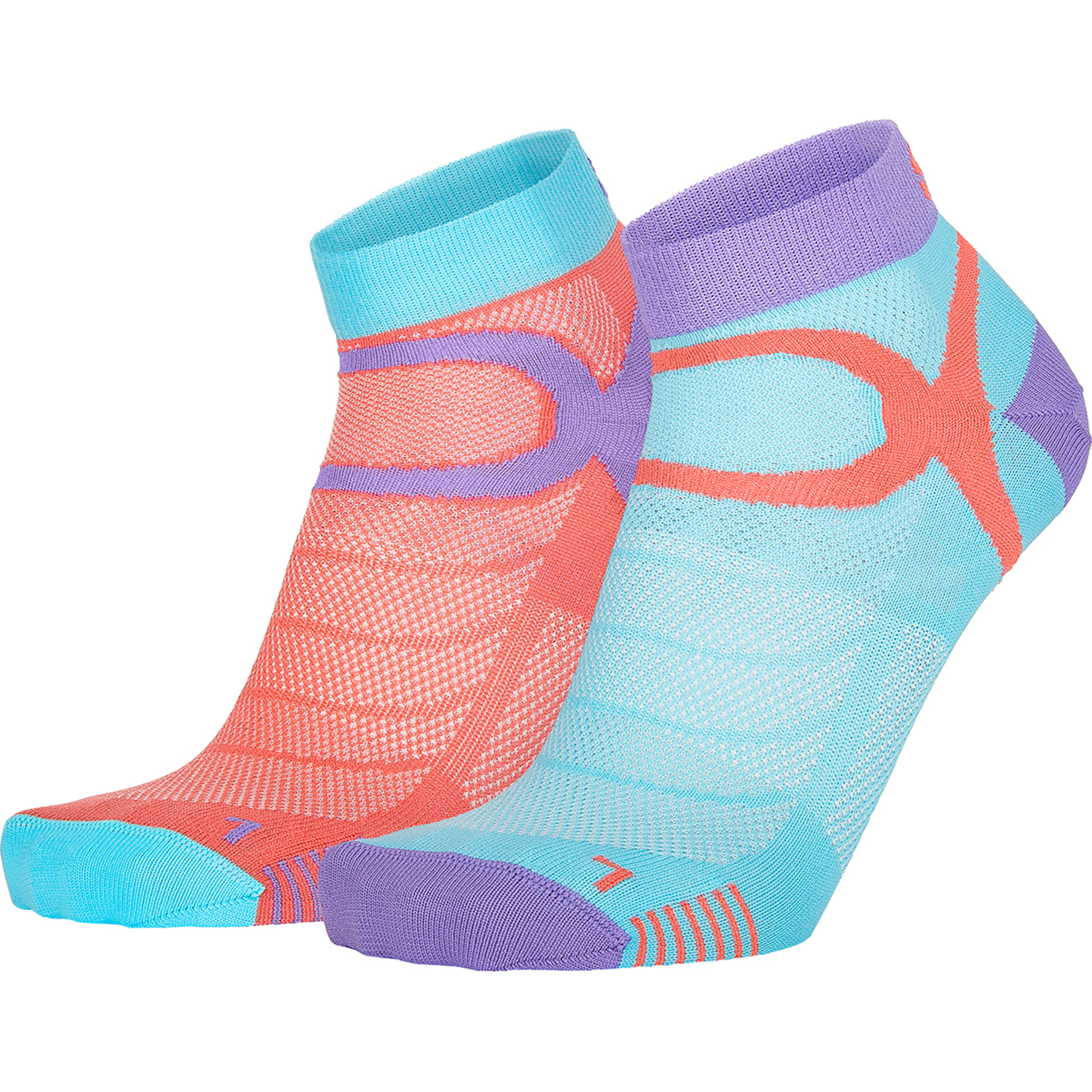 Eightsox Sport Color 3 2er Pack Laufsocken orange Größe 39 Laufen Atmungsaktiv
