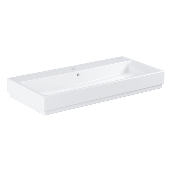 Grohe Cube Keramik Waschtisch 3938600H 100cm, 1 Hahnloch mit Überlauf, alpinweiß PureGuard