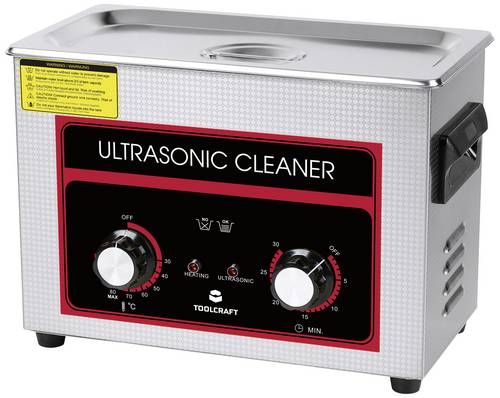 TOOLCRAFT USC-450 Ultraschallreiniger Schmuck, Werkstatt, Bürobedarf 380W 4.5l mit Heizung, mit Reinigungskorb