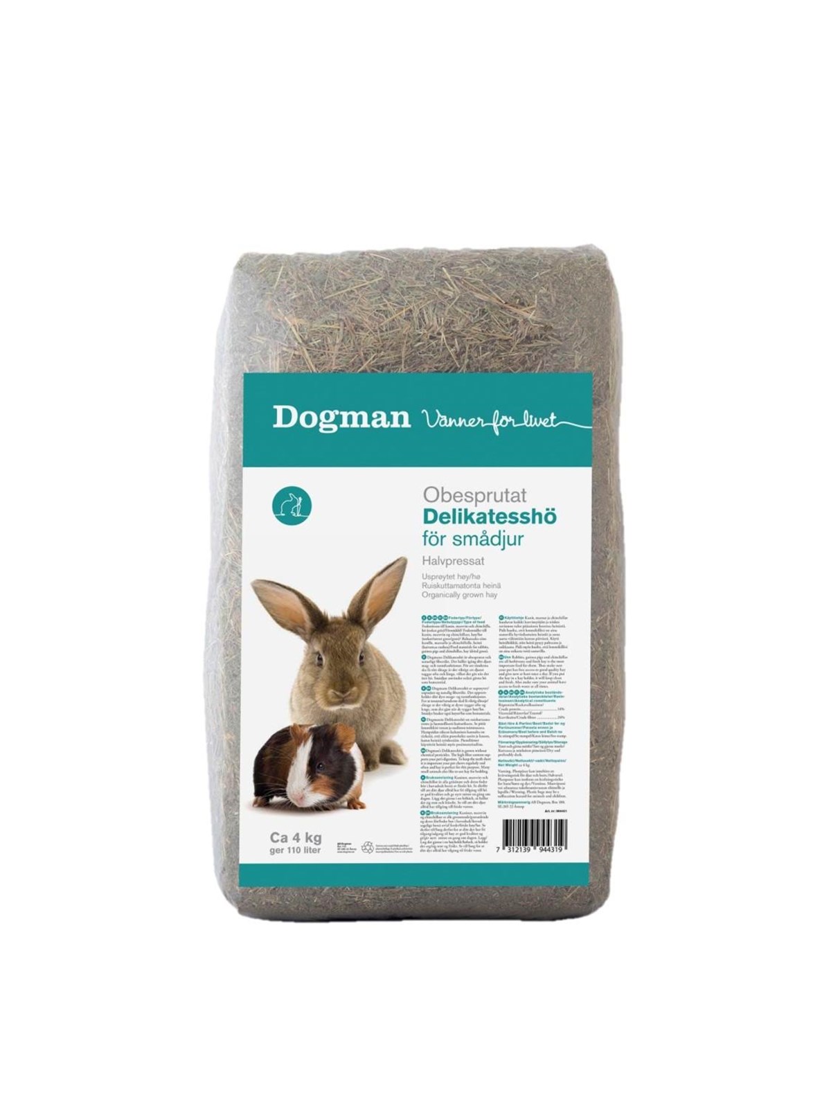 Dogman Delikatesse Heu 4kg 110L