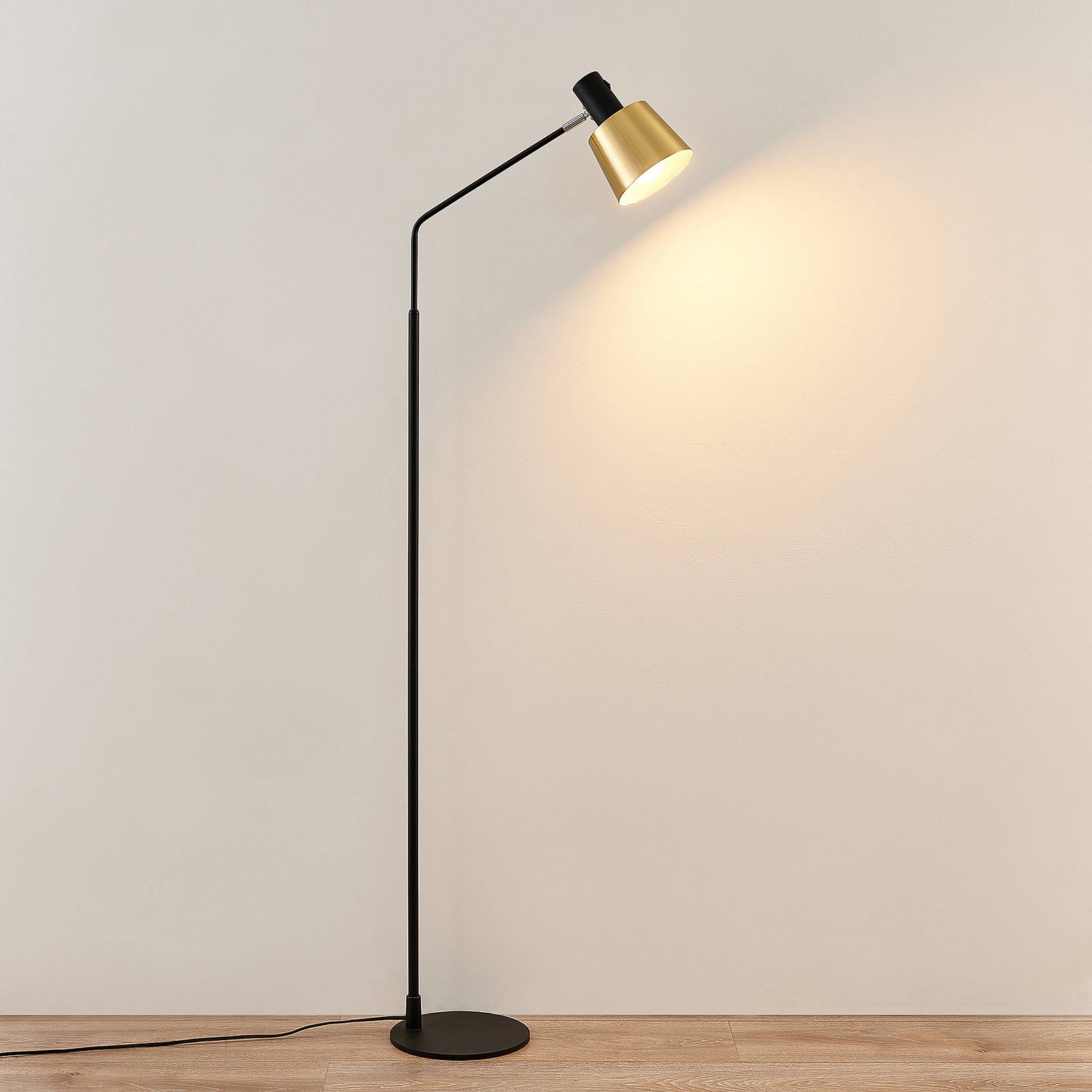 Floor Lamp Vlada Lindby, Black, Living / Dining Room, metal, Scandinavian, Floor Lamp