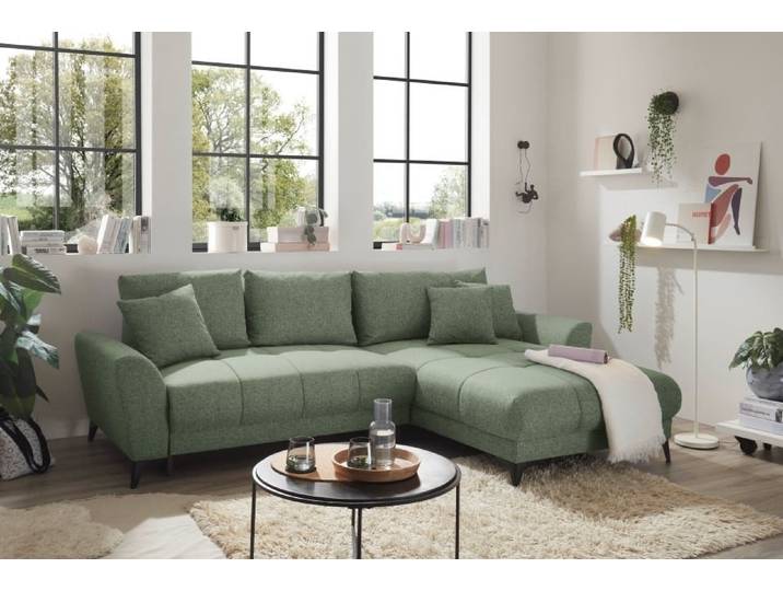 ED EXCITING DESIGN Ecksofa Bern, mit Schlaffunktion & Bettkasten