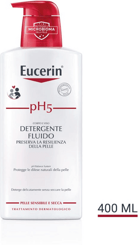 Eucerin pH5 Detergente Fluido Viso e Corpo Pelle Sensibile 400 ml