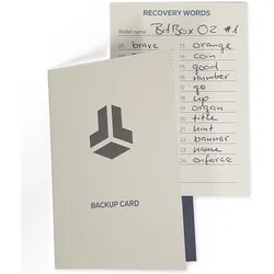 Shift Crypto Backup Cards, Crypto Wallet