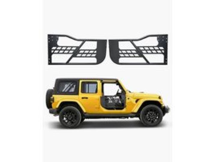 VEVOR Tube porte pour Jeep, 2 portes, porte tubulaire pour Jeep de style chasse avec charnières robustes et loquet OE, coussinets en caoutchouc et tube en acier trempé, pour Jeep Wrangler JK 2007-2018