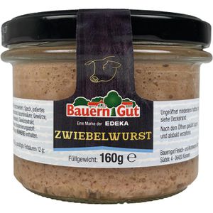 BauernGut Wurstkonserve Zwiebelwurst, Schweinefleisch, 160 g