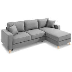 Ecksofa Lyon Stoff Grau Nebel