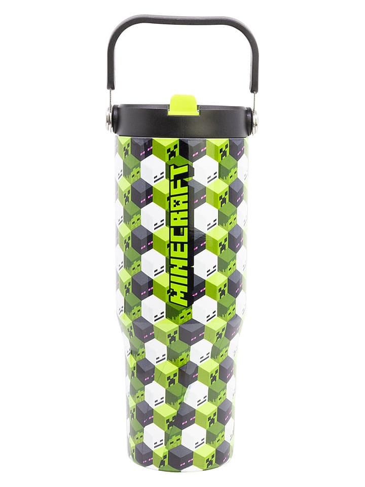 Stor Thermobecher "Minecraft" in Grün/ Schwarz - 860 ml - onesize